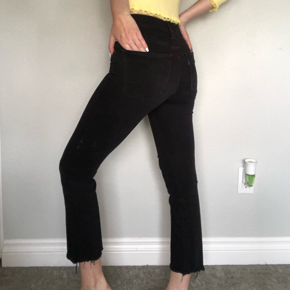 Levi’s High Waisted Cropped Straight Leg Jeans
